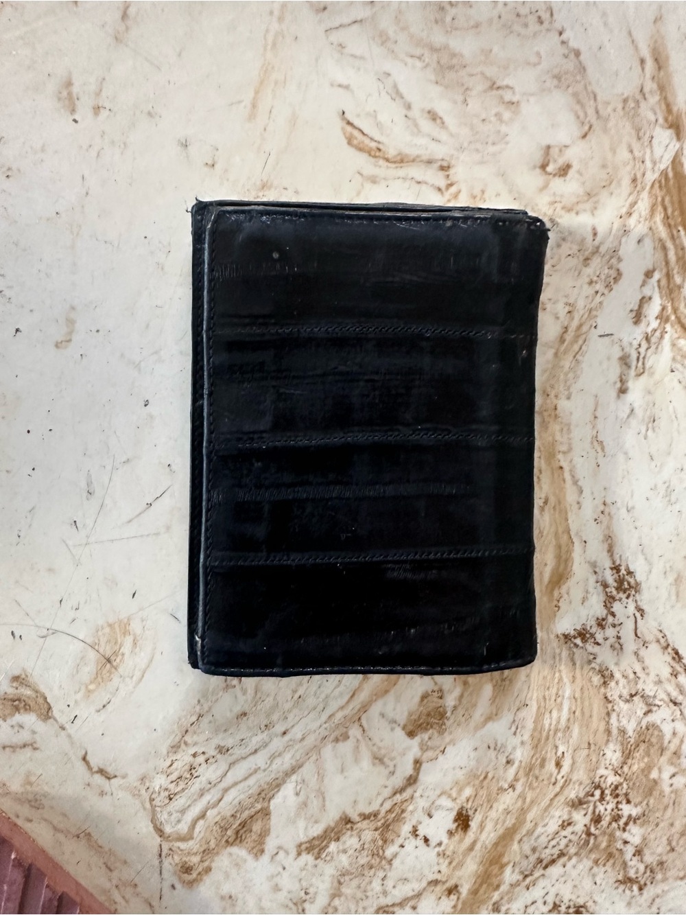Black Eelskin Wallet - Classic Minimalist